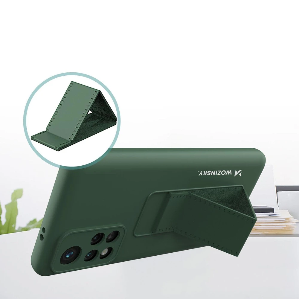 Wozinsky Kickstand dėklas skirtas Xiaomi Redmi 10, raudonas