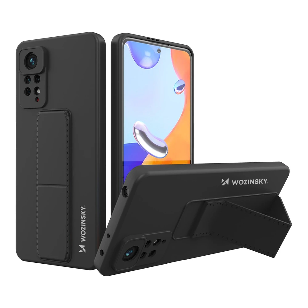 Wozinsky Kickstand dėklas skirtas Xiaomi Redmi Note 11 Pro, juodas
