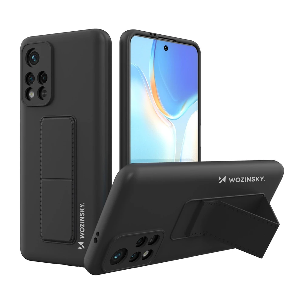 Wozinsky Kickstand dėklas skirtas Xiaomi Redmi Note 11S / Note 11, juodas