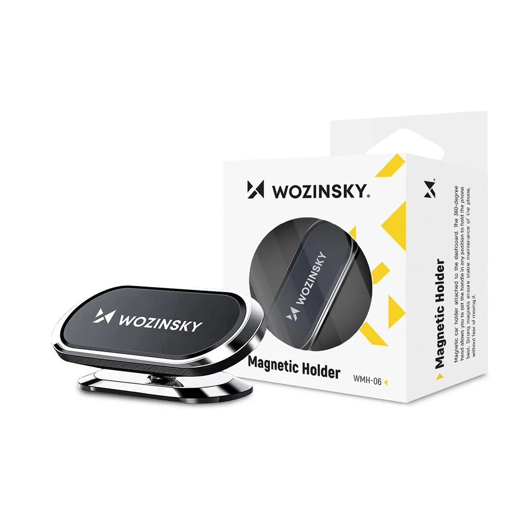 „Wozinsky“ lipnus magnetinis 360 automobilio prietaisų skydelio laikiklis, sidabrinis (WMH-06)