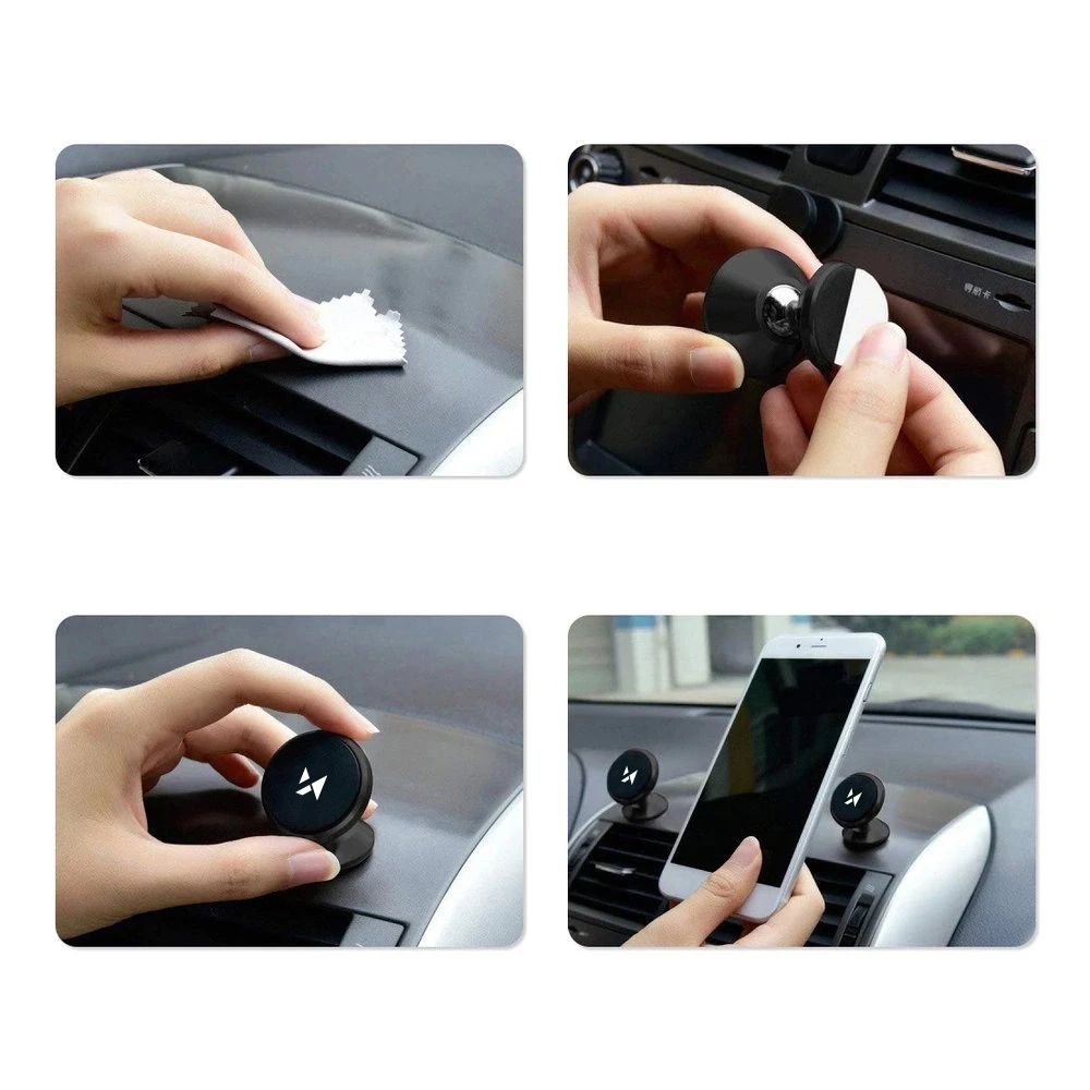 „Wozinsky Magnetic Car Dashboard 360“ lipnus juodos spalvos (WMH-05)