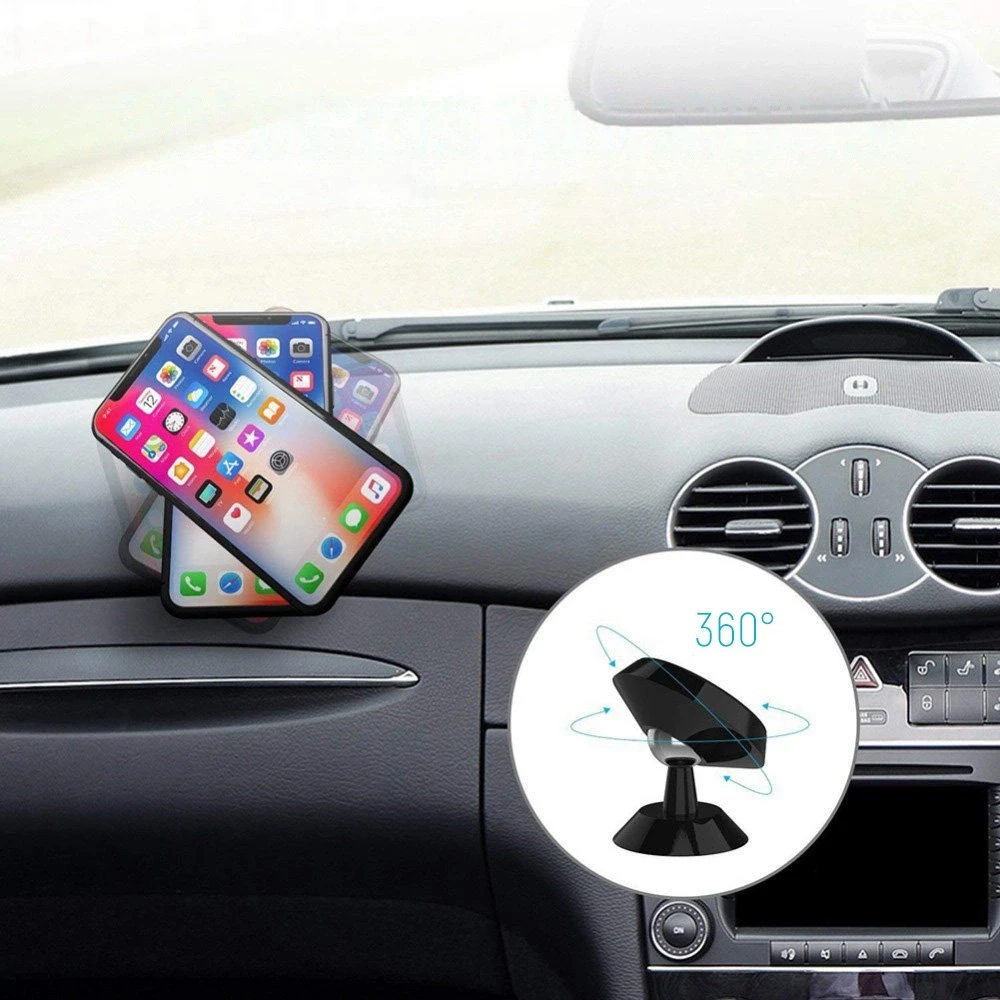 „Wozinsky Magnetic Car Dashboard 360“ lipnus juodos spalvos (WMH-05)