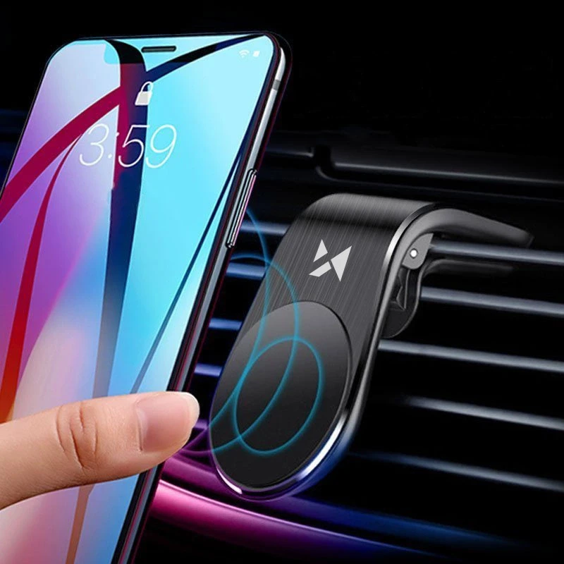 Wozinsky magnetinis telefono laikiklis oro grotelėms juodos spalvos (WCH-02)