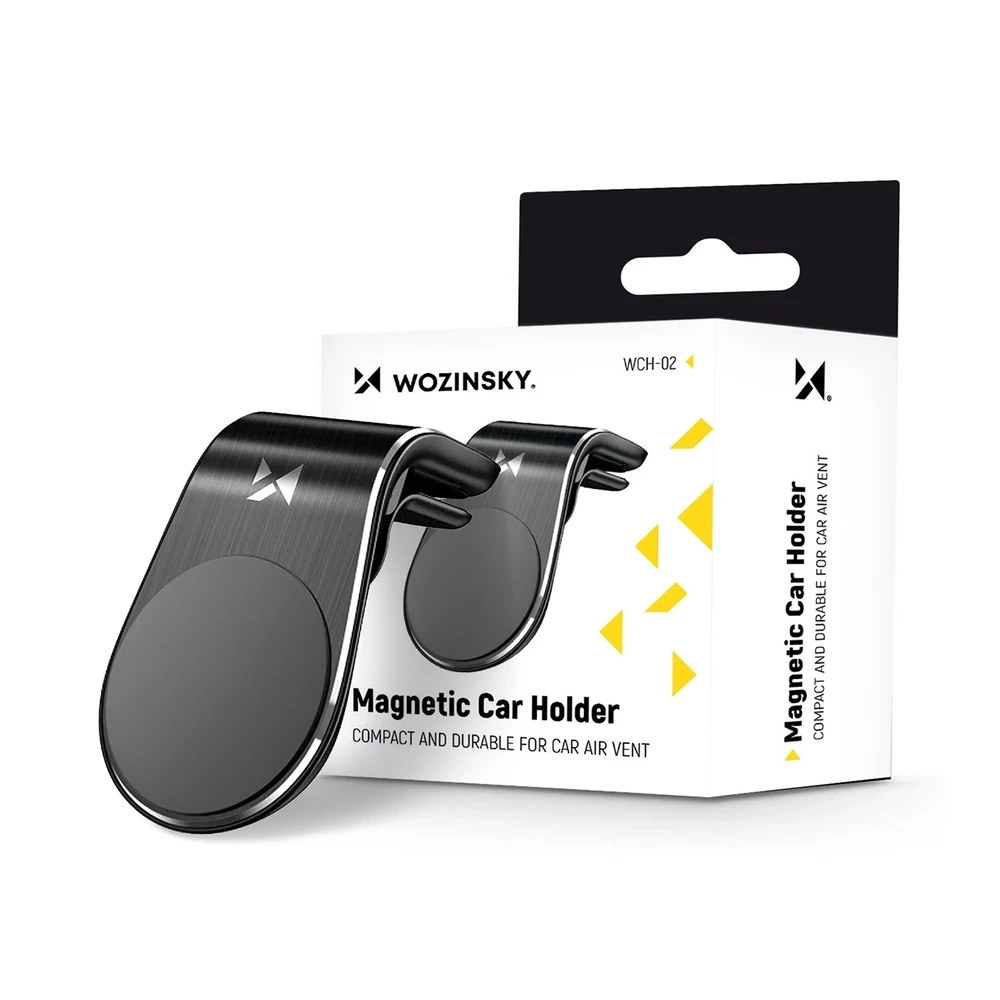 Wozinsky magnetinis telefono laikiklis oro grotelėms juodos spalvos (WCH-02)