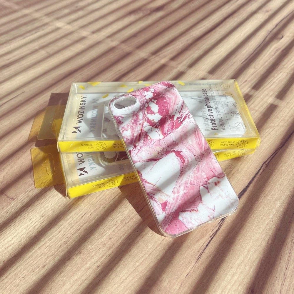 Wozinsky Marble TPU dėklas for Xiaomi Redmi Note 10 Pro baltos spalvos