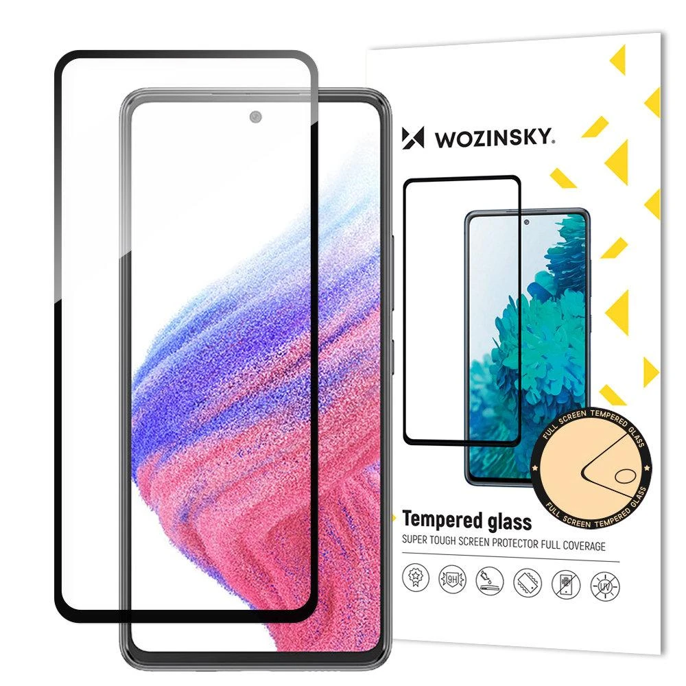 Wozinsky Full Glue Apsauginis stiklas Samsung Galaxy A54 5G 9H Full Screen Tempered Glass with juodos spalvos Frame