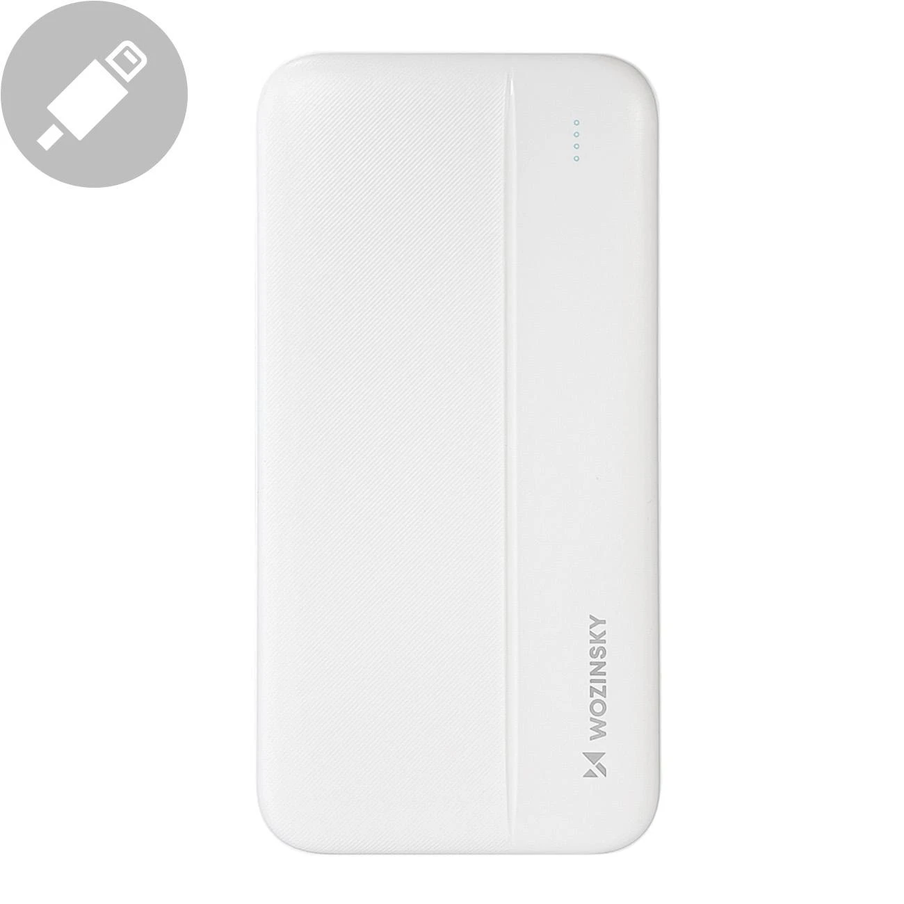 Wozinsky powerbank Li-Po 10000mAh 2 x USB baltos spalvos (WPBWE1)