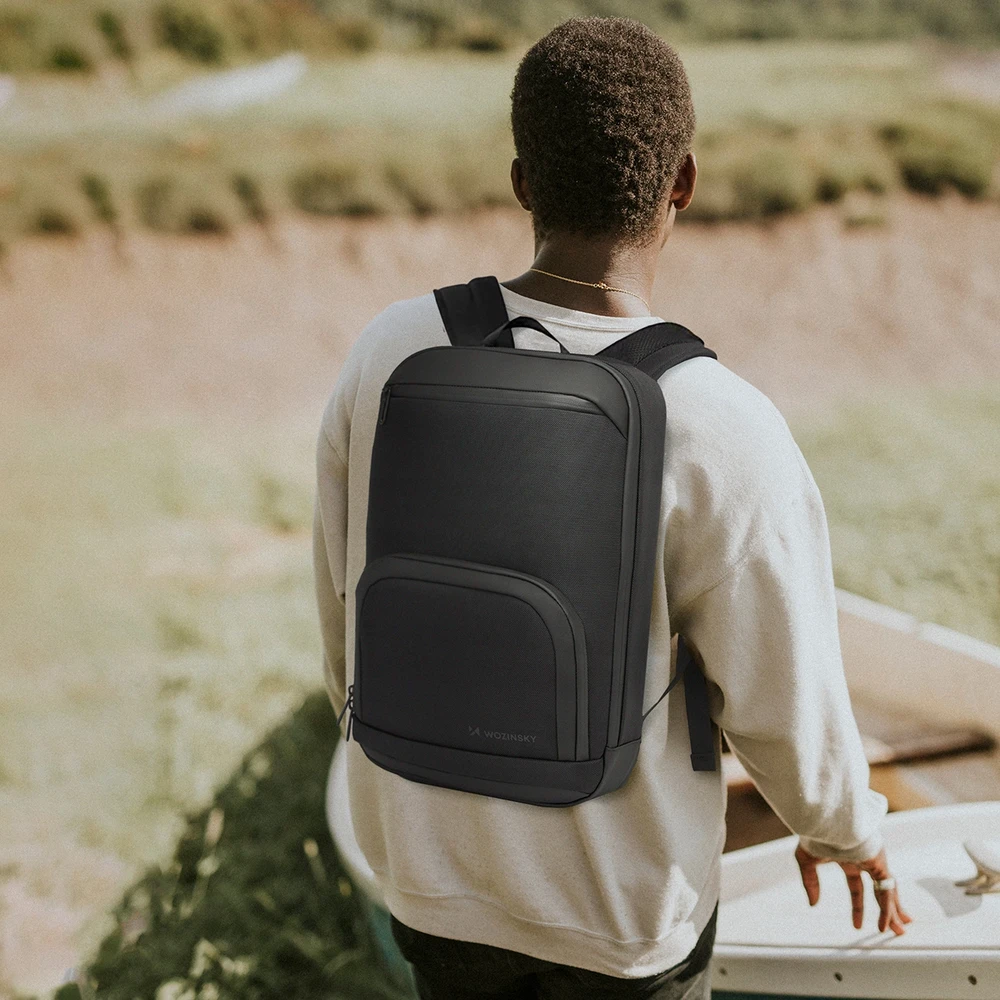 Wozinsky Premium Atsparus vandeniui Nešiojamas kompiuteris Backpack – juodos spalvos