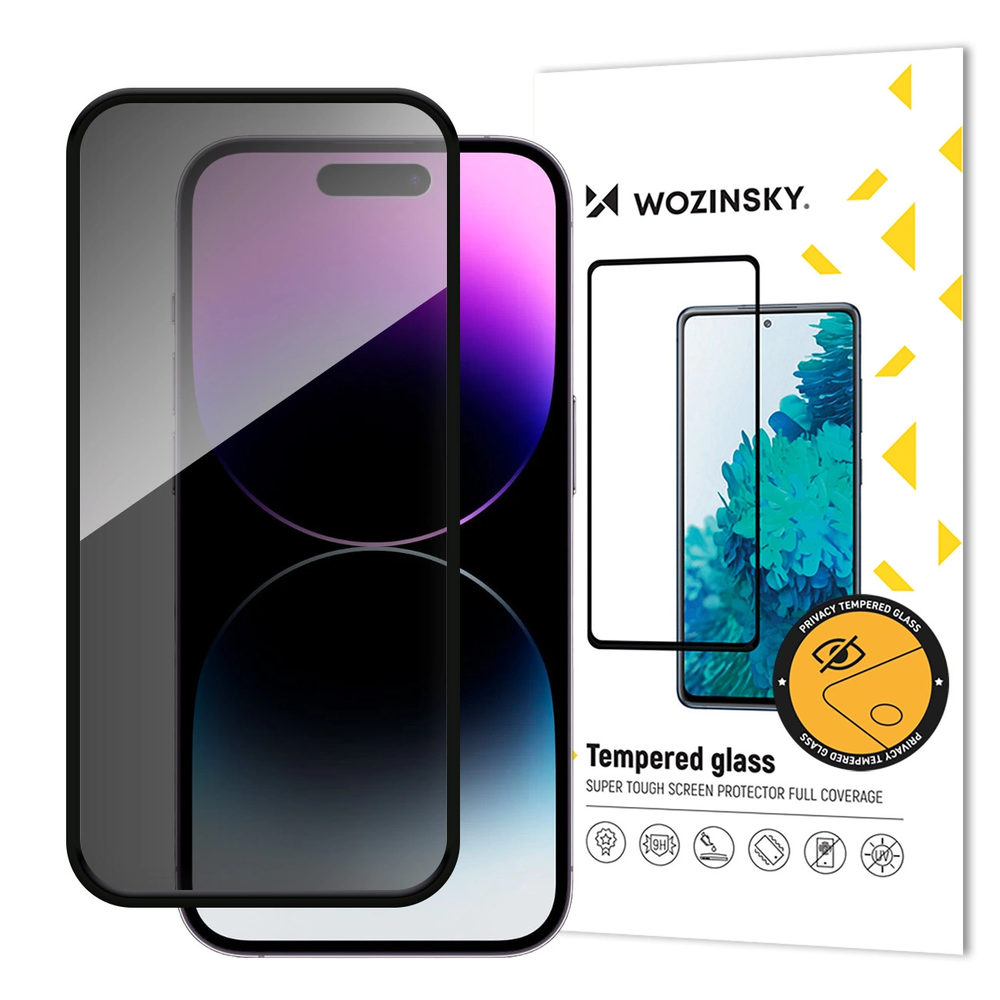 Wozinsky Privacy Glass Apsauginis stiklas Privacy with Anti-spy Filter Apple iPhone 16 Pro