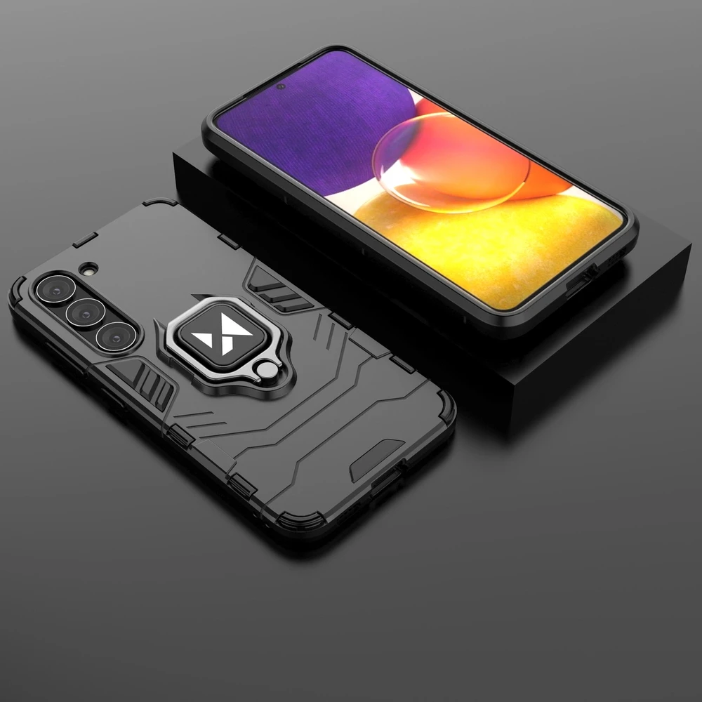 Wozinsky Ring Armor Samsung Galaxy S23 Plus armored magnetic holder ring dėklas telefonui juodos spalvos
