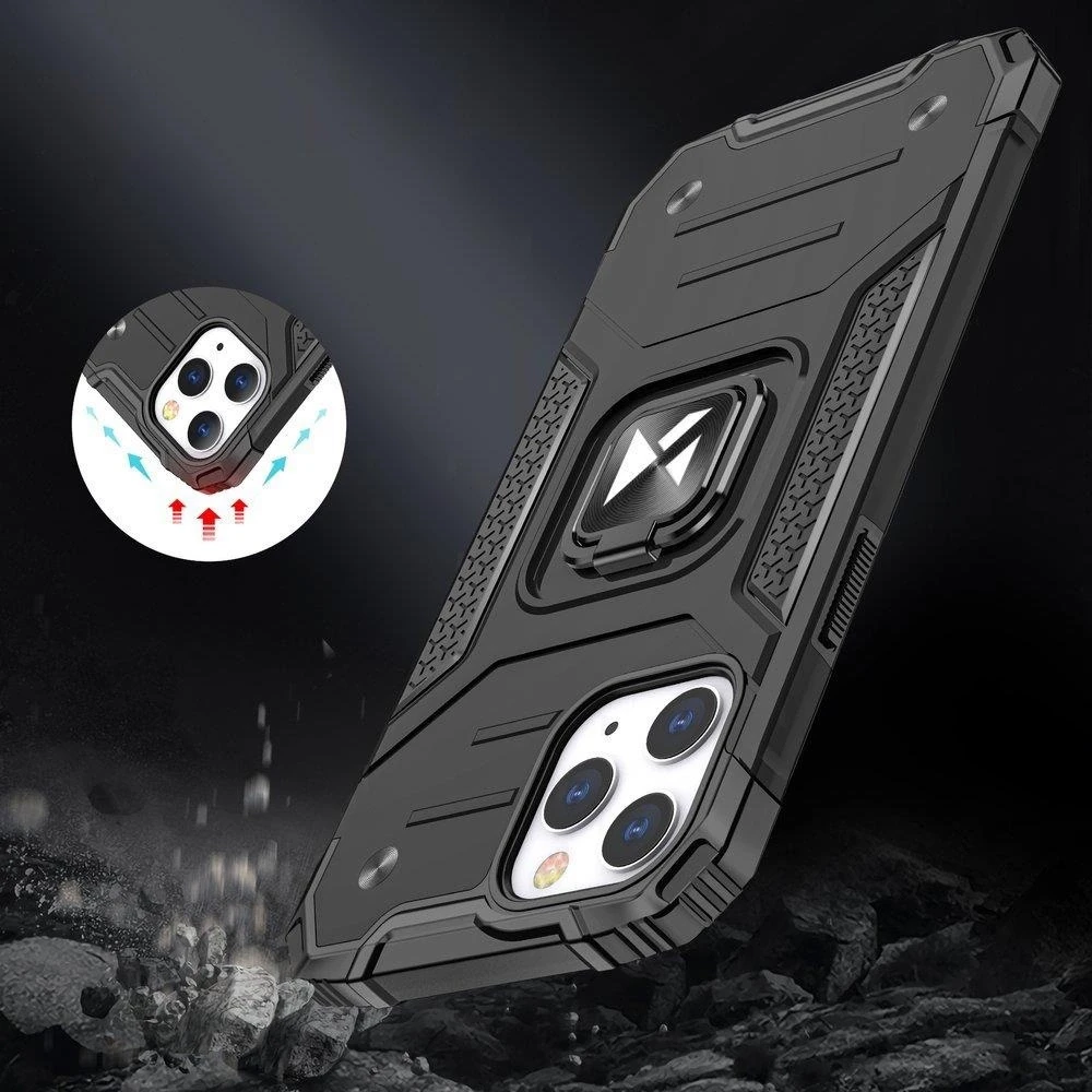 Wozinsky Ring Armor dėklas skirtas iPhone 13 Pro Max, rožinis auksas