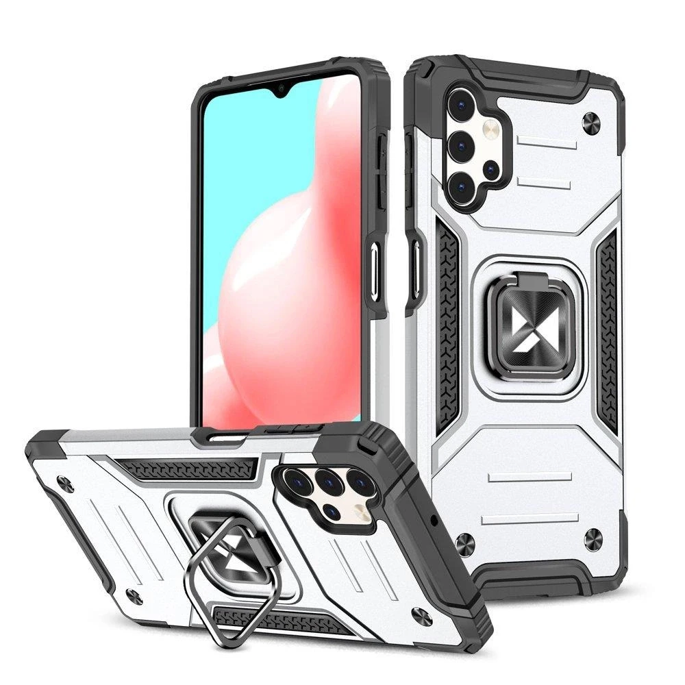 Wozinsky Ring Armor dėklas skirtas Samsung Galaxy A73, sidabrinis