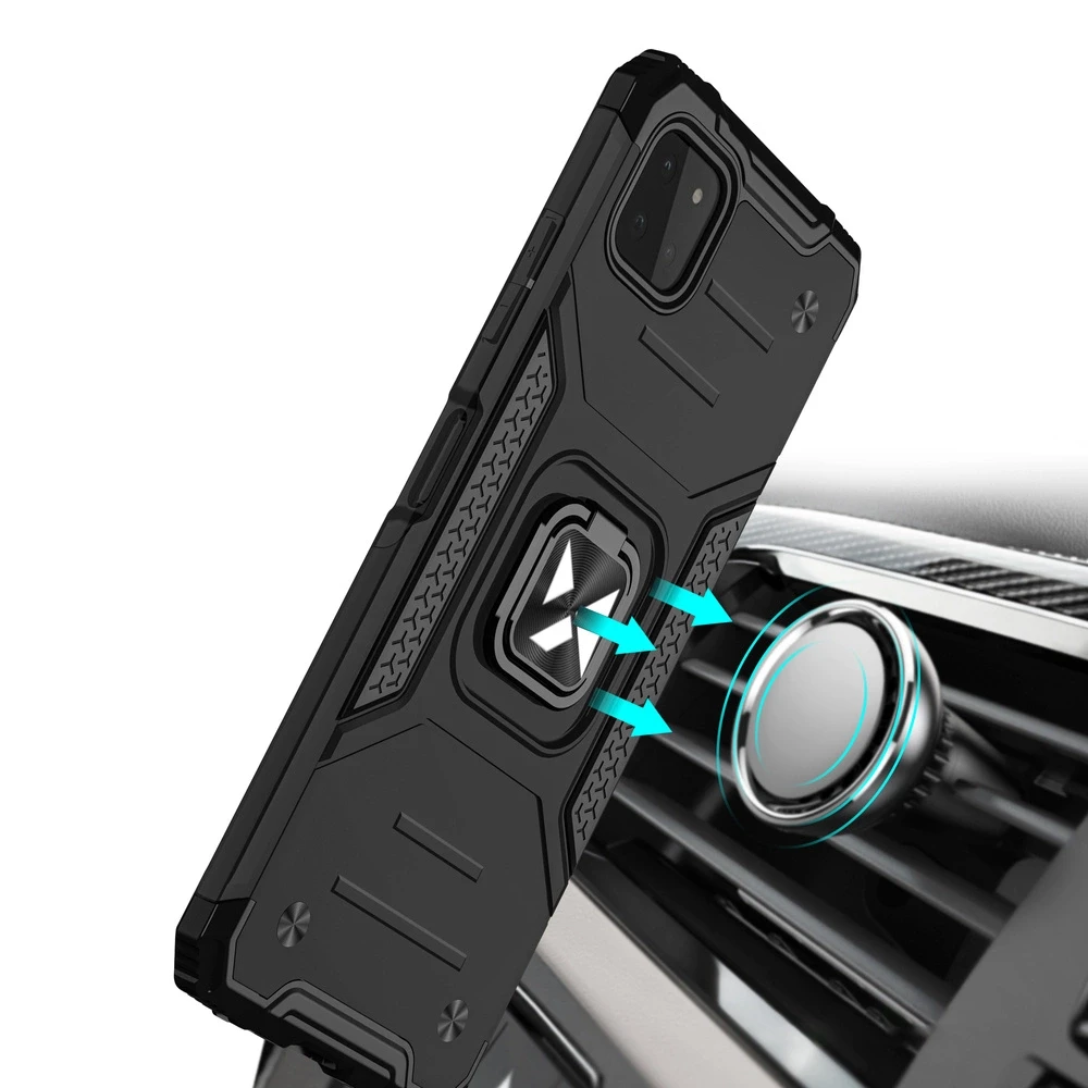 Wozinsky Ring Armor dėklas skirtas Samsung Galaxy A22 4G, sidabrinis