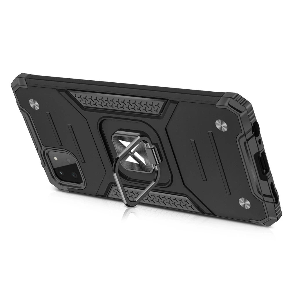 Wozinsky Ring Armor dėklas skirtas Samsung Galaxy A22 4G, sidabrinis