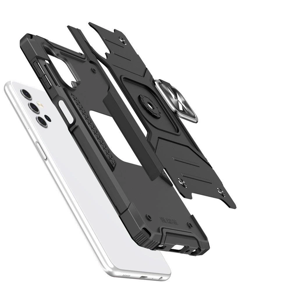 Wozinsky Ring Armor dėklas skirtas Samsung Galaxy A73, sidabrinis
