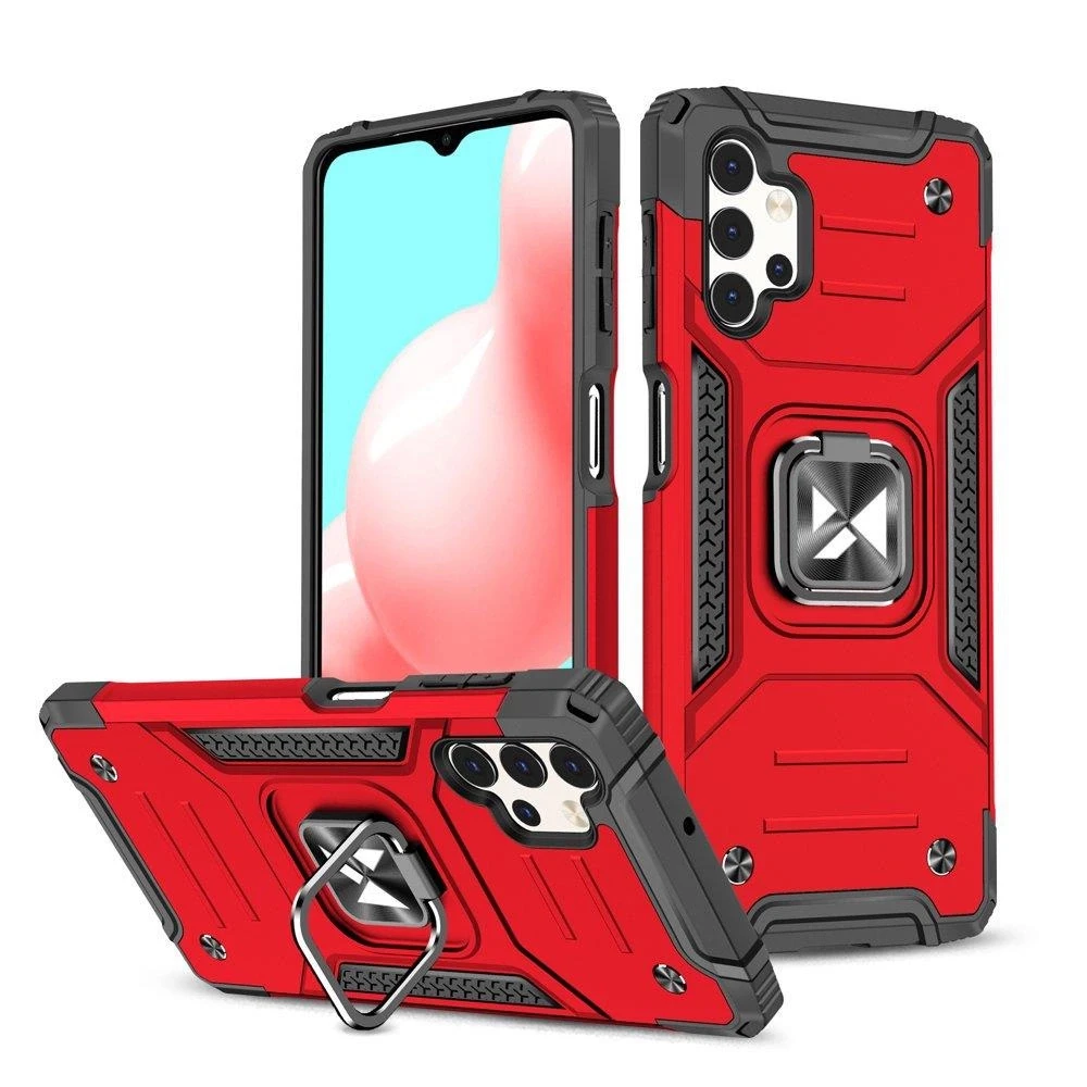 Wozinsky Ring Armor dėklas skirtas Samsung Galaxy A73, raudonas
