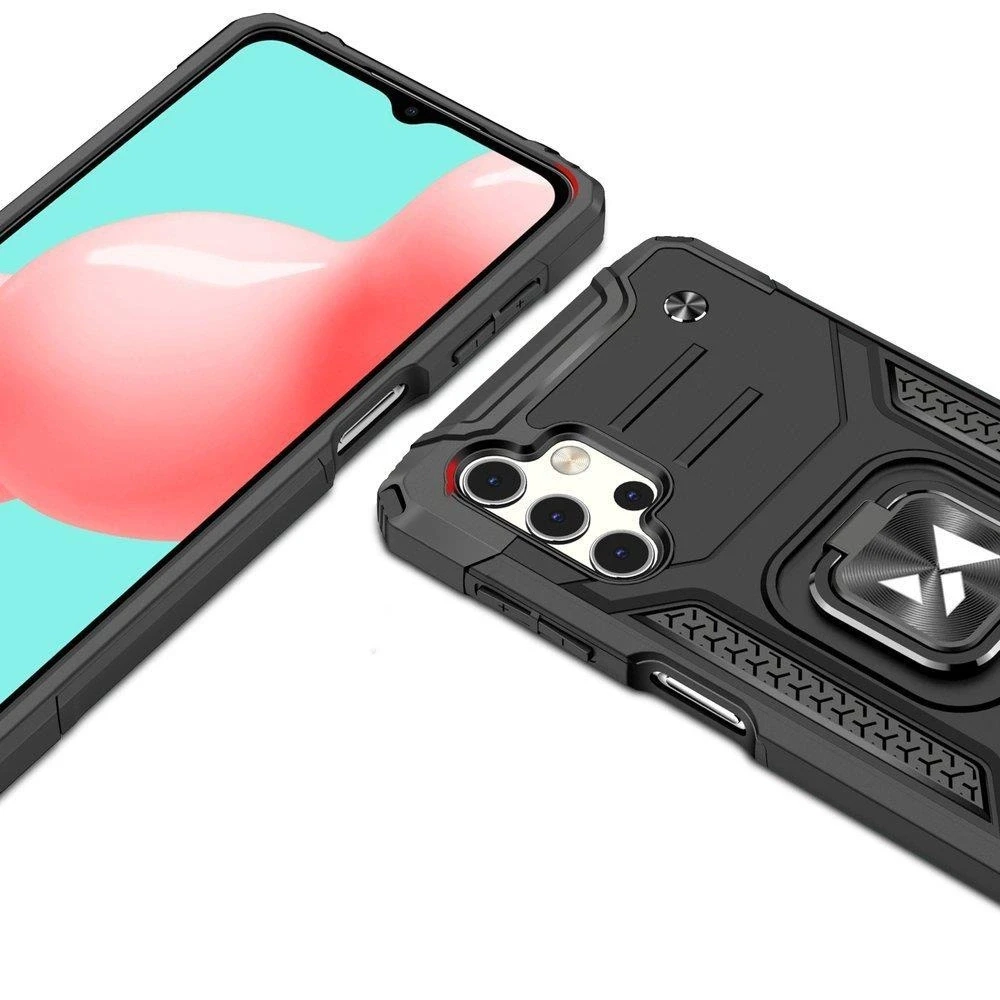 Wozinsky Ring Armor dėklas skirtas Samsung Galaxy A73, juodas