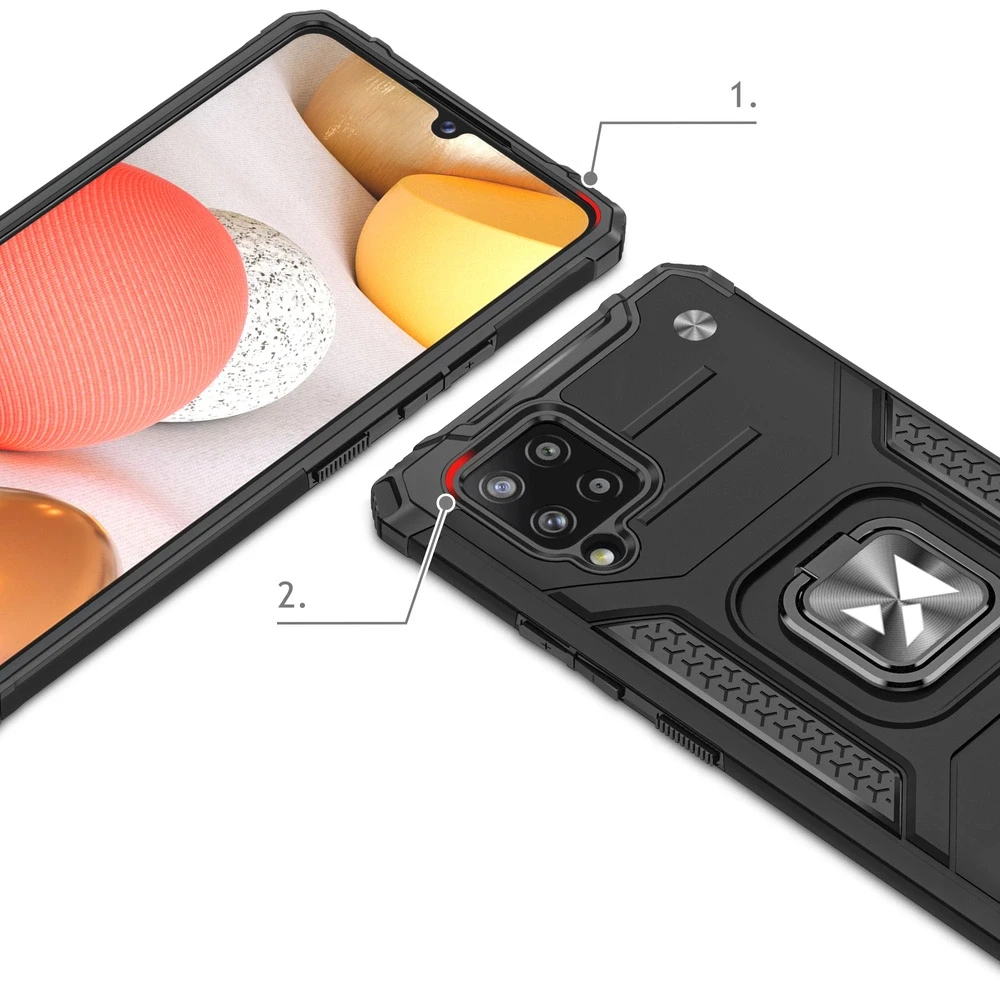 Wozinsky Ring Armor dėklas skirtas Samsung Galaxy A42 5G, rožinis