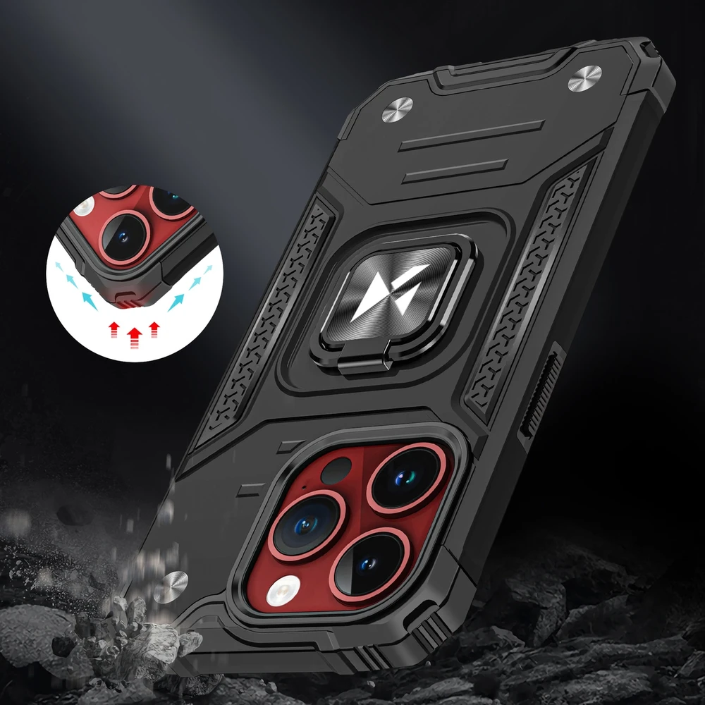 Wozinsky Ring Armor Apple iPhone 15 Pro Max Ring Armor - dėklas telefonui aukso spalvos
