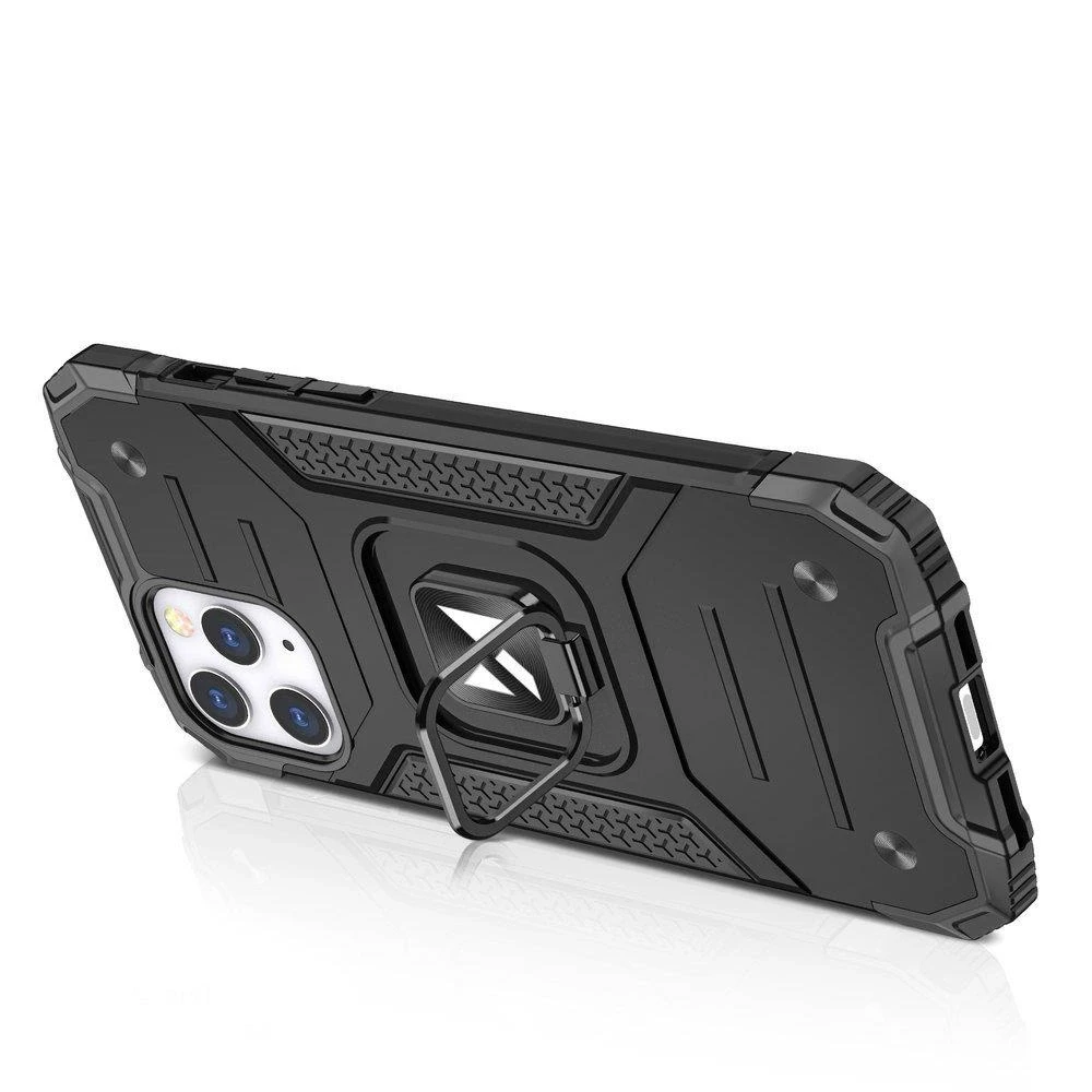 Wozinsky Ring Armor tvirtas hibridinis dėklas skirtas iPhone 13, sidabrinis