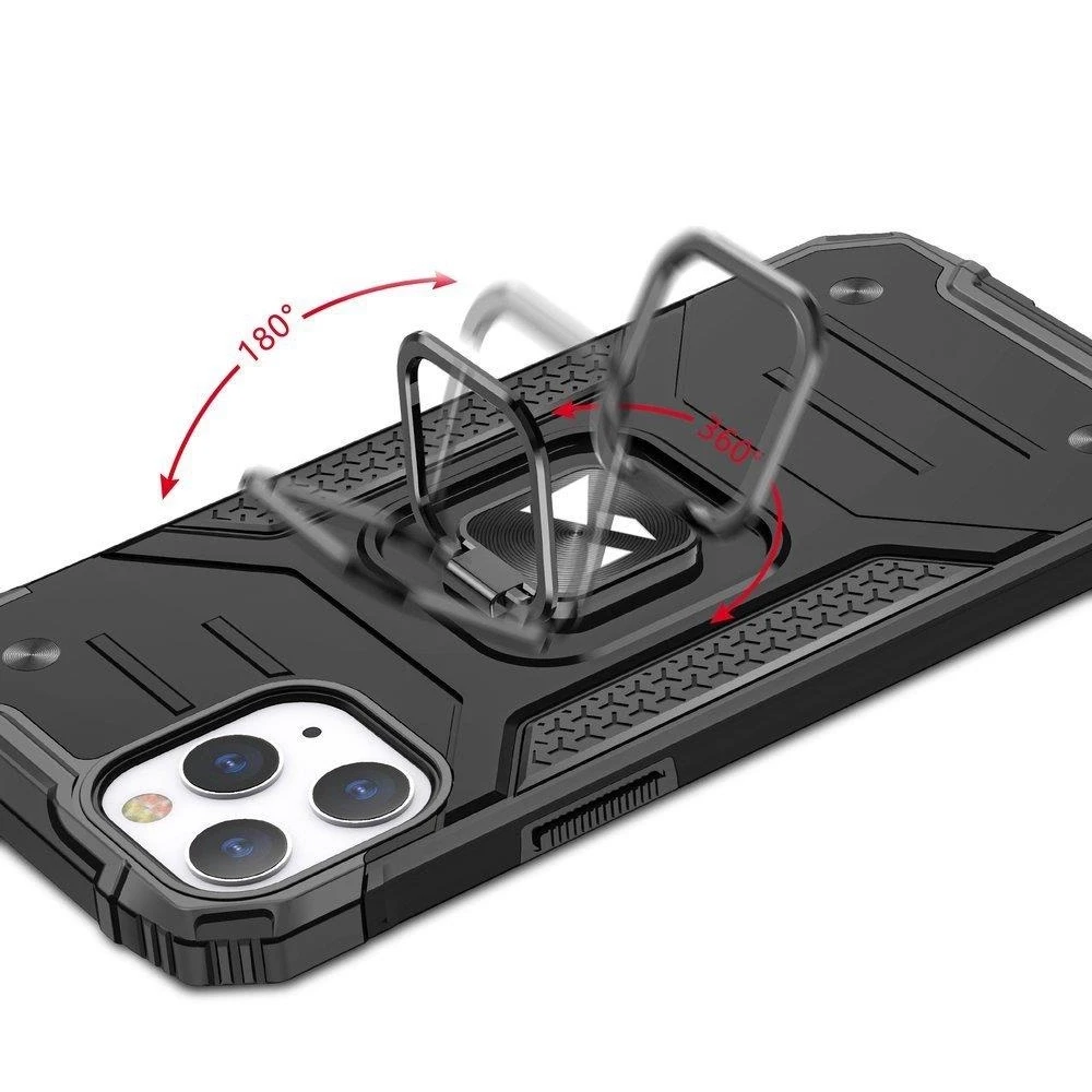 Wozinsky Ring Armor tvirtas hibridinis dėklas skirtas iPhone 13, sidabrinis