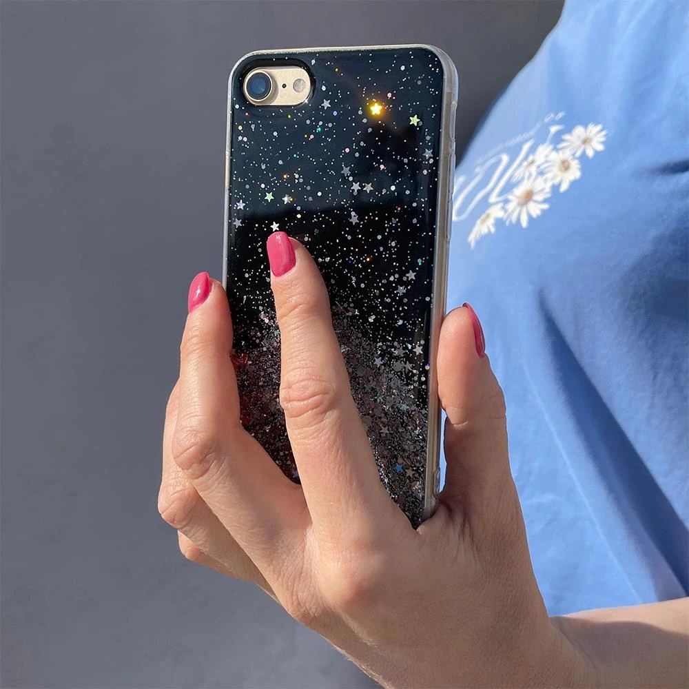 Wozinsky Star Glitter Shining dėklas skirtas iPhone 12 Pro Max, žalias