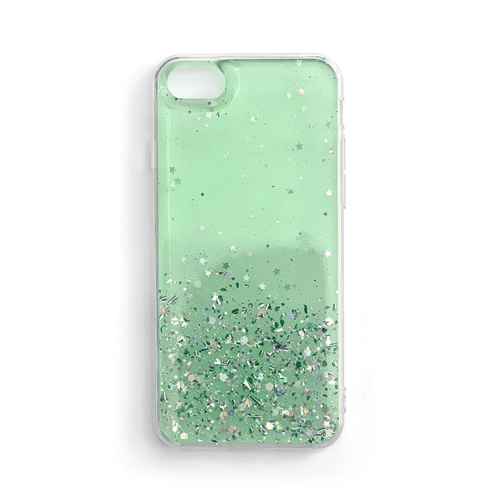 Wozinsky Star Glitter Shining dėklas skirtas iPhone 12 Pro Max, žalias