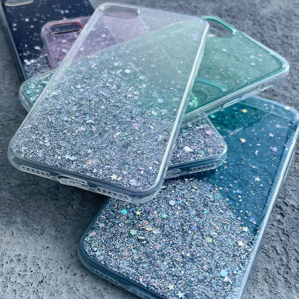 Wozinsky Star Glitter Shining dėklas skirtas iPhone 12 mini, juodas
