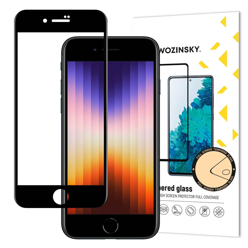 LCD apsauginis stikliukas Wozinsky 5D pritaikytas dėklui Apple iPhone 7/8/SE 2020/SE 2022 juodas