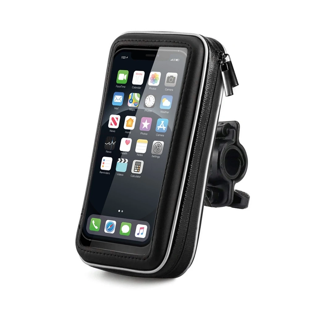 Wozinsky phone holder bike, motorcycle, scooters dėklas telefonui juodos spalvos WBHBK7