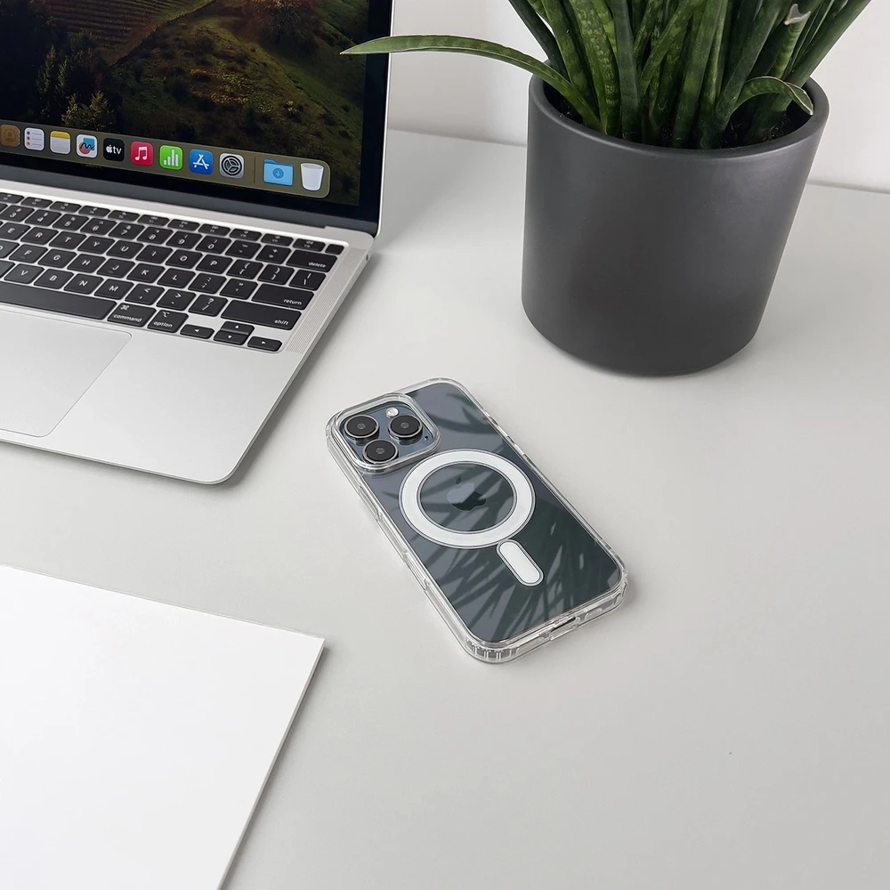 Wozinsky Ultra dėklas telefonui skaidrus MagSafe Samsung Galaxy S25 Ultra – dėklas telefonui skaidrus