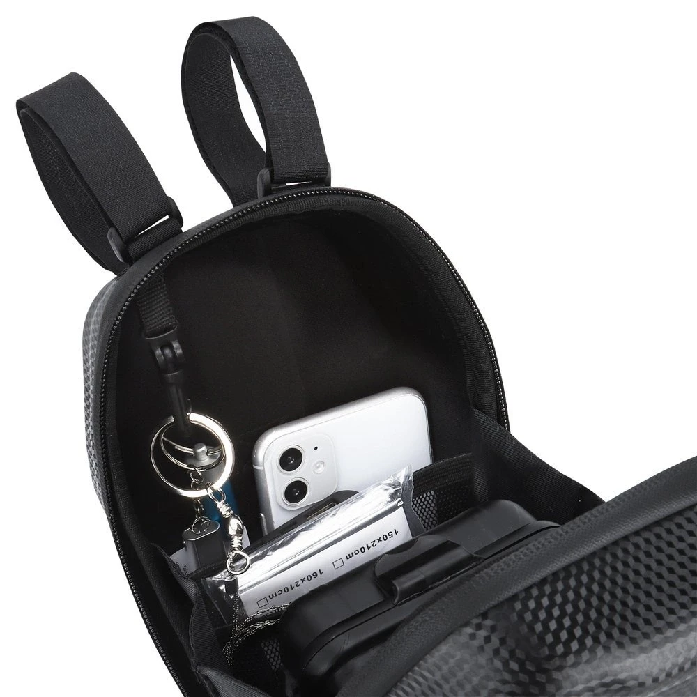 Wozinsky waterproof scooter handlebar bag 3l handlebar bag juodos spalvos (WSB4BK)
