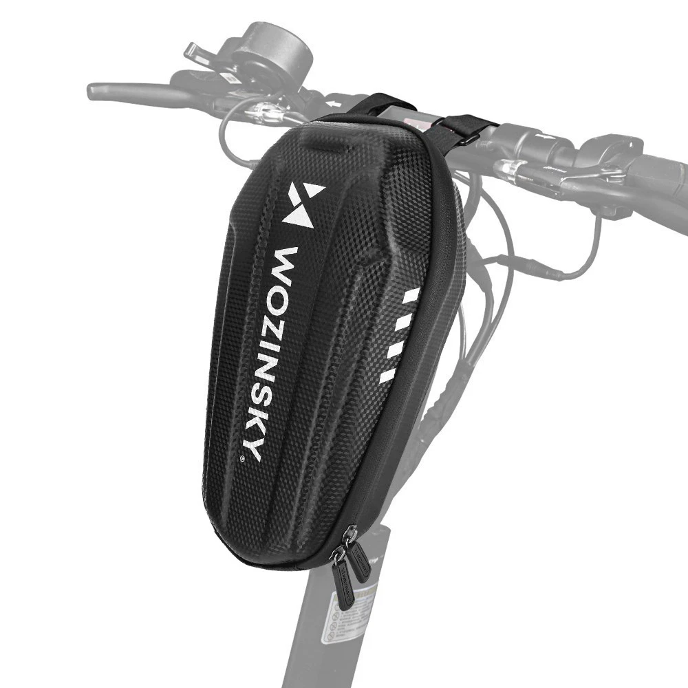 Wozinsky waterproof scooter handlebar bag 3l handlebar bag juodos spalvos (WSB4BK)
