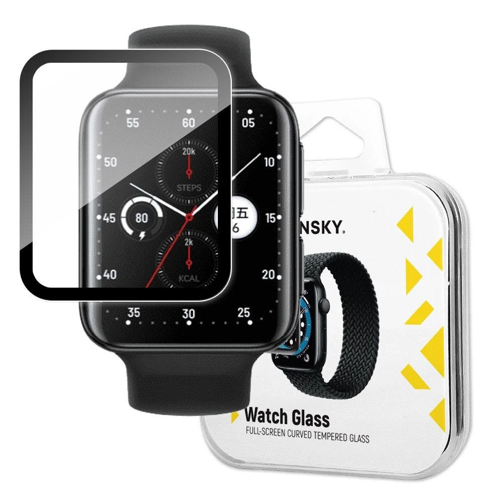 Wozinsky Watch Glass hibridinis stiklas, skirtas Oppo Watch 2 46 mm juodas