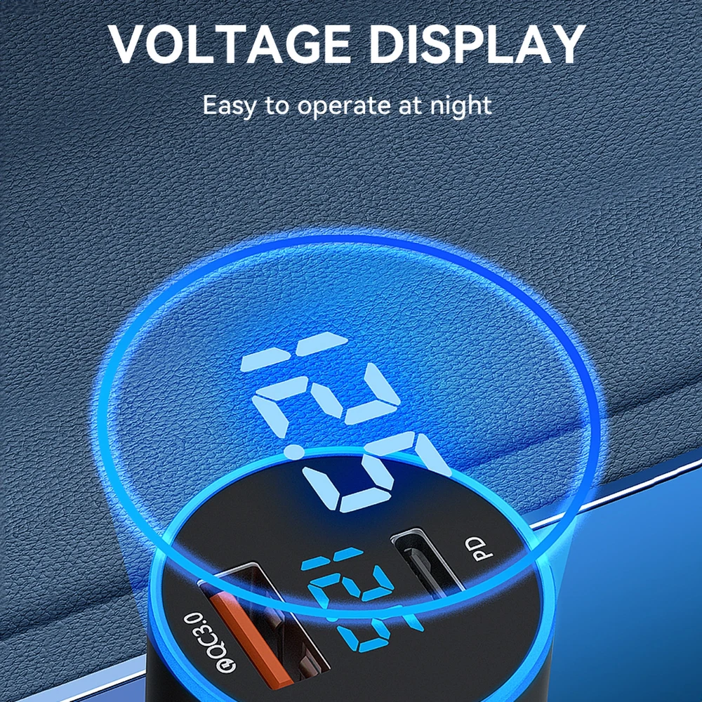 Įkroviklis automobilinis Wozinsky (WDCCAC) (1xUSB 1xUSB-C 3A) 36W juodas