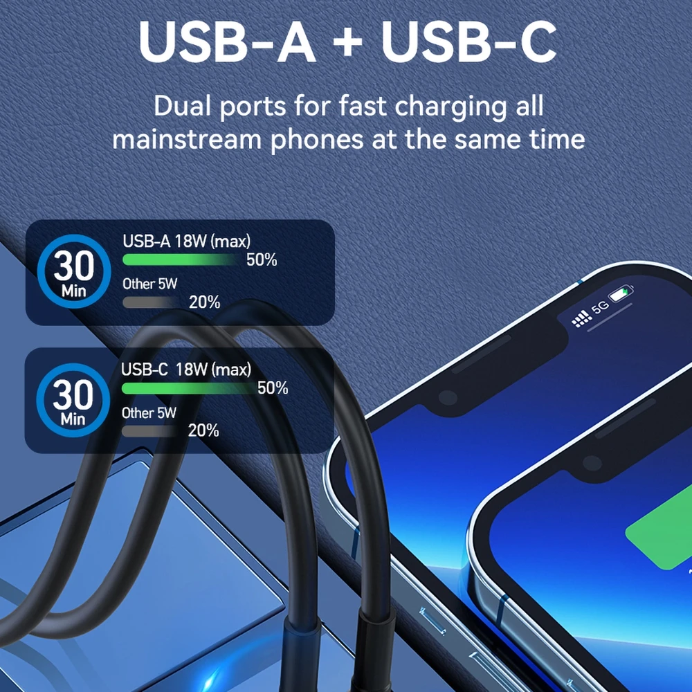 Įkroviklis automobilinis Wozinsky (WDCCAC) (1xUSB 1xUSB-C 3A) 36W juodas