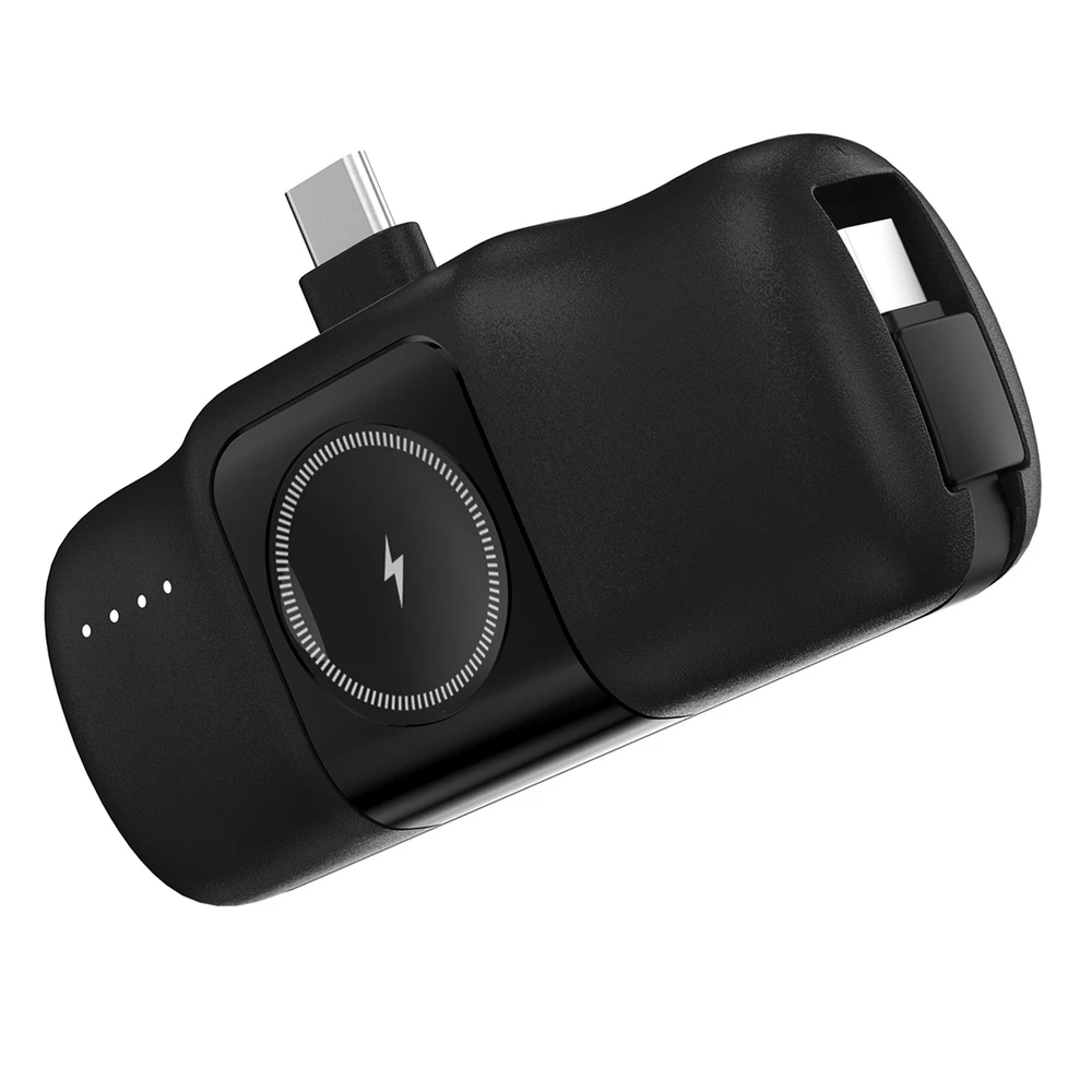 Išorinė baterija POWER BANK Wozinsky (WF16-YCS) USB-C + Apple Watch Charger 5000mAh (20W) juoda