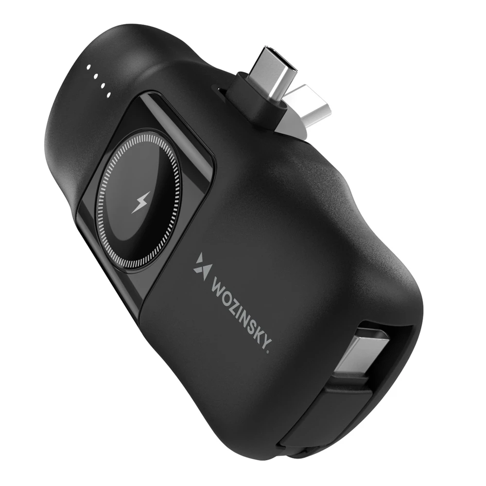 Išorinė baterija POWER BANK Wozinsky (WF16-YCS) USB-C + Apple Watch Charger 5000mAh (20W) juoda