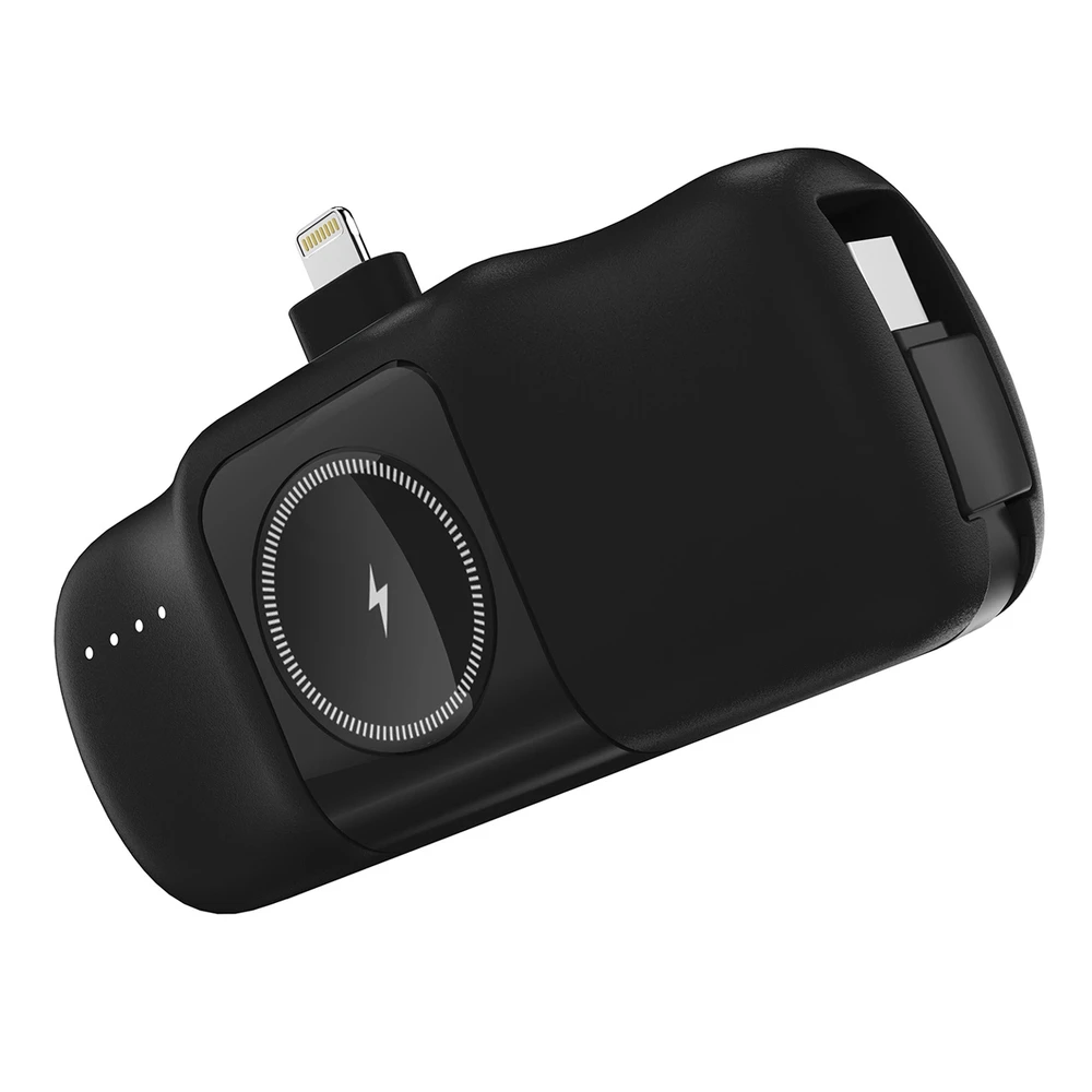 Išorinė baterija POWER BANK Wozinsky (WF16-YLS) lightning + Apple Watch Charger 5000mAh (20W) juoda