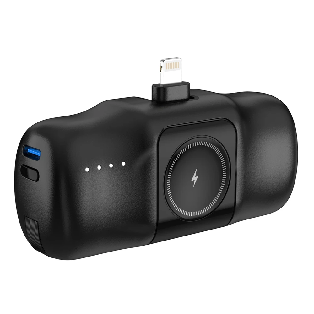 Išorinė baterija POWER BANK Wozinsky (WF16-YLS) lightning + Apple Watch Charger 5000mAh (20W) juoda