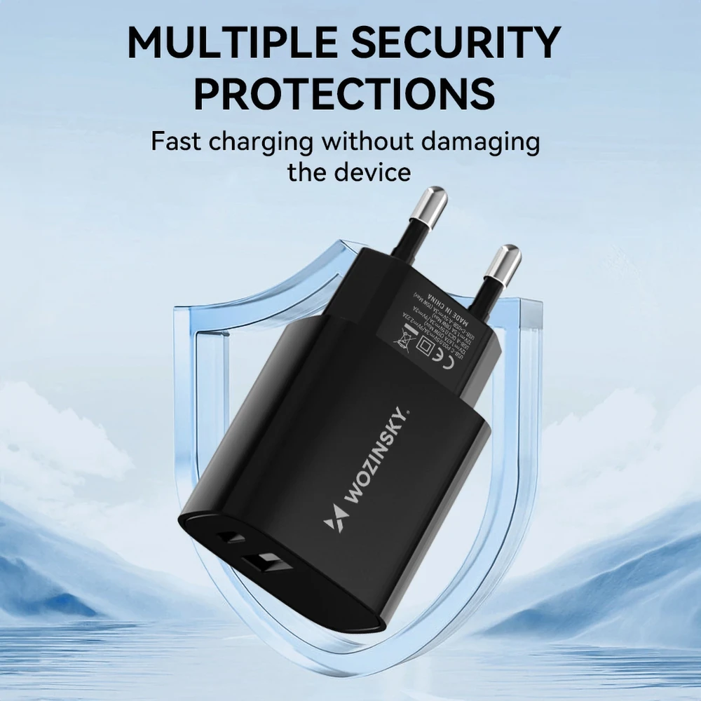 Įkroviklis Wozinsky (WGWCB) (1xUSB-C;1xUSB 3A 20W) juodas