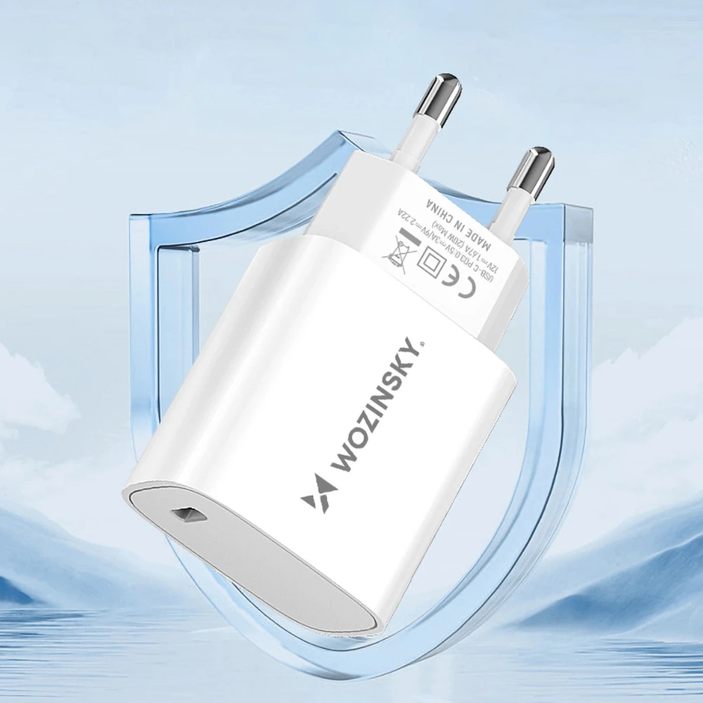 Wozinsky WGWCCW 20W USB-C laidinis įkroviklis – baltos spalvos