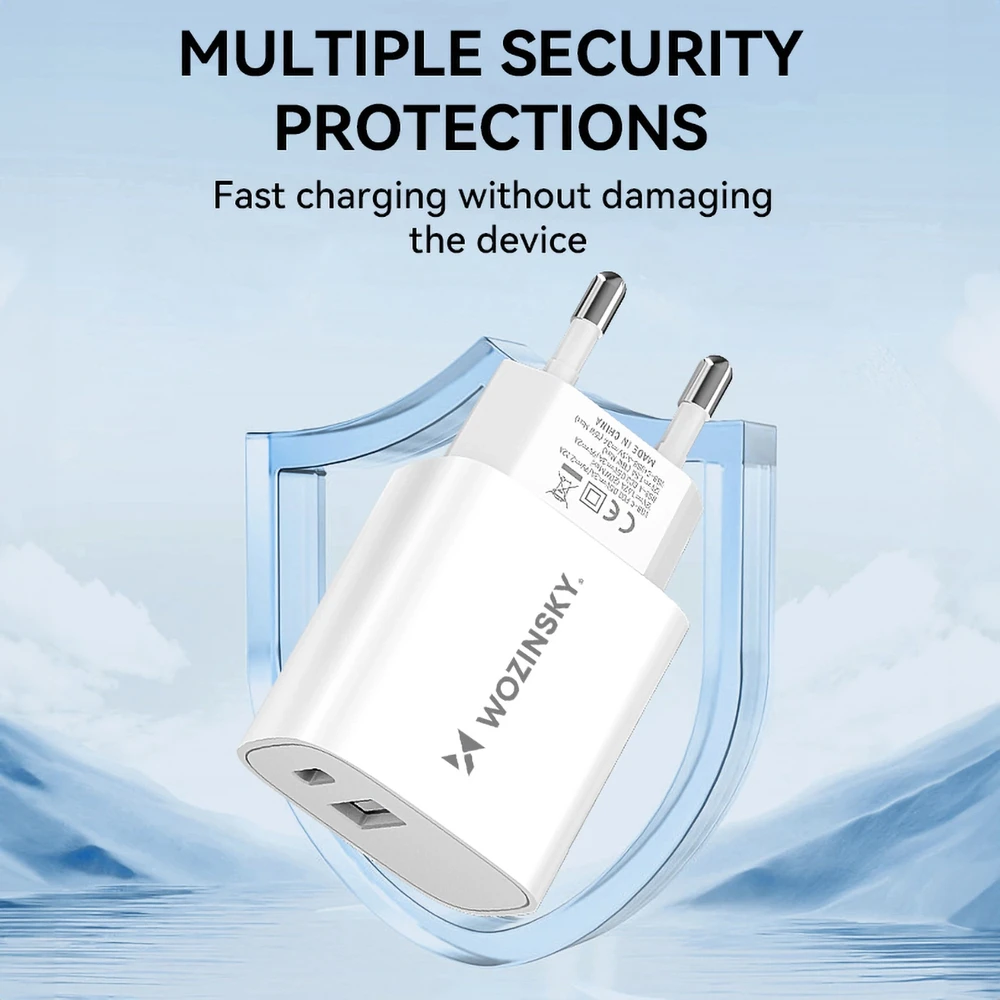 Įkroviklis Wozinsky (WGWCW) (1xUSB-C;1xUSB 3A 20W) baltas