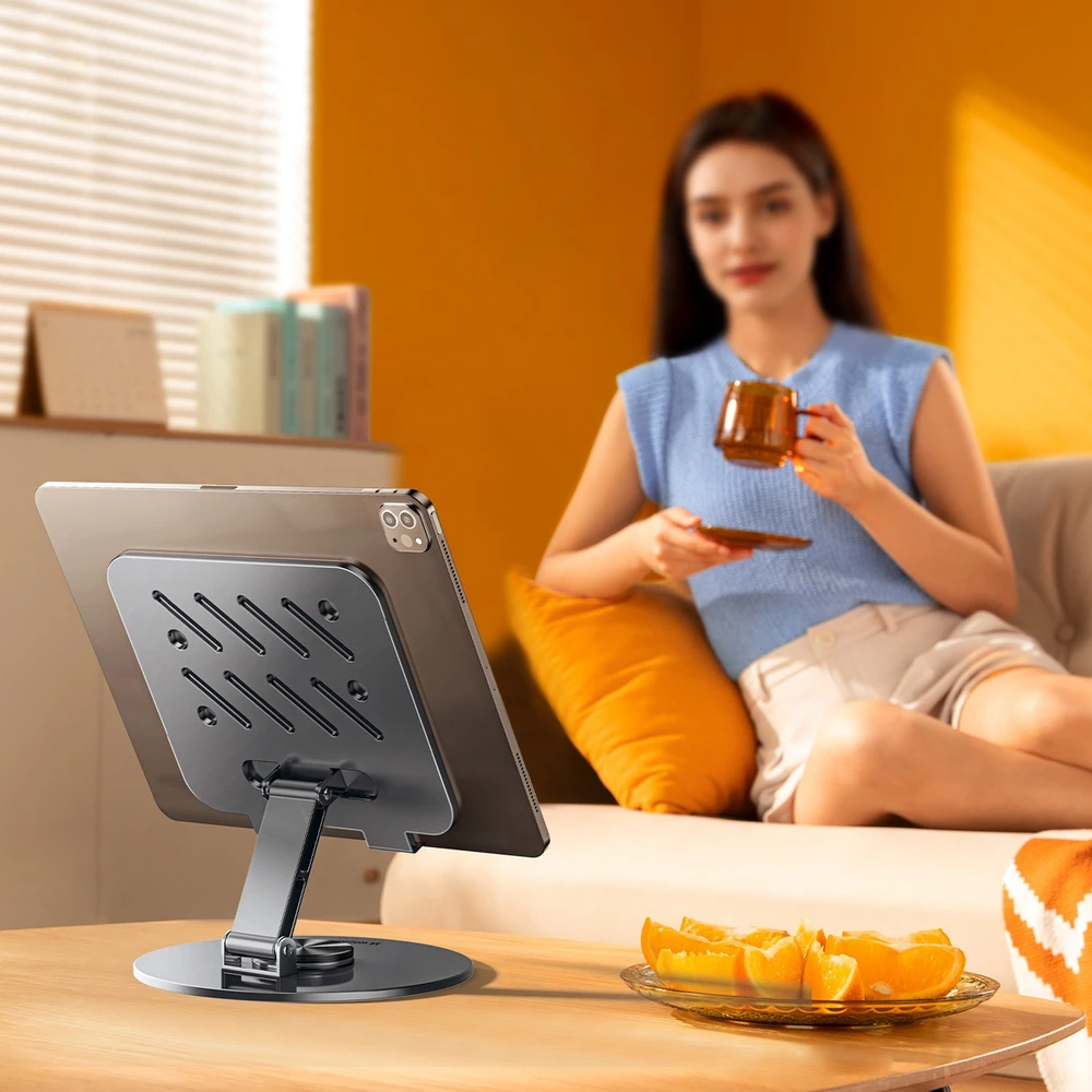 Wozinsky WRS-DSY84SS 360° Rotating Aluminum Planšetė Stand – pilkos spalvos
