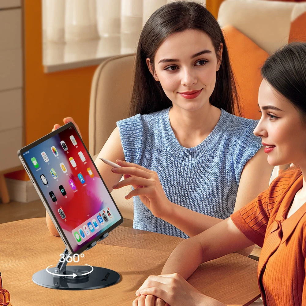 Wozinsky WRS-DSY84SS 360° Rotating Aluminum Planšetė Stand – pilkos spalvos