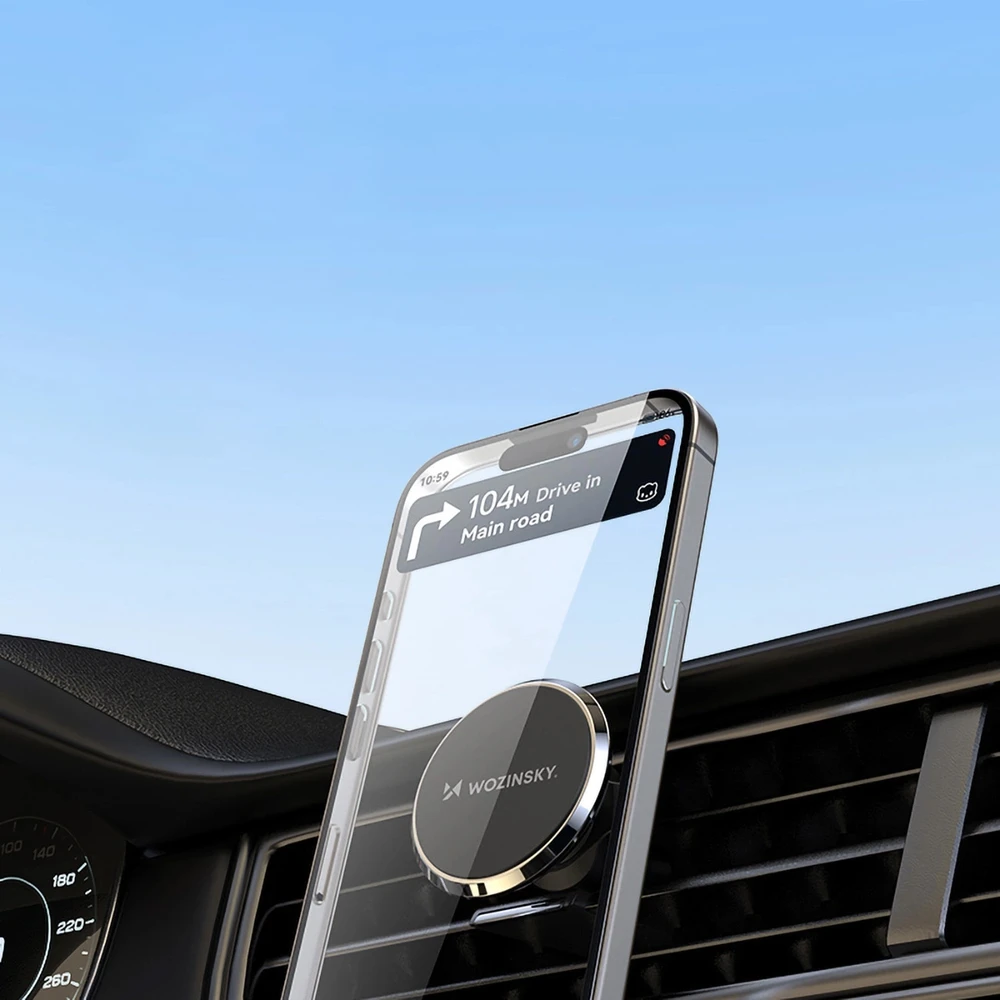 Wozinsky WUMKO magnetinis telefono laikiklis for car air vent – juodos spalvos