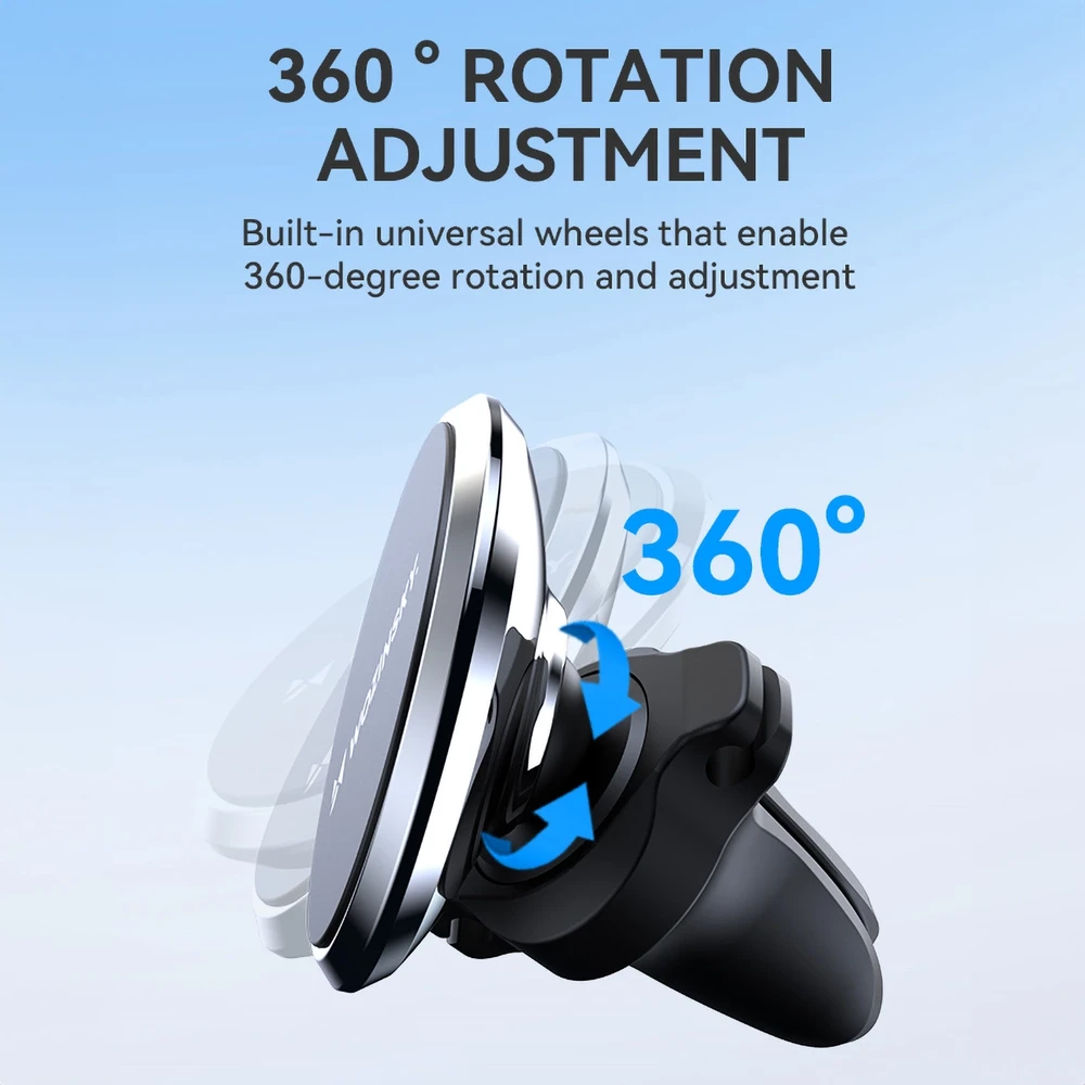 Wozinsky WUMKO magnetinis telefono laikiklis for car air vent – juodos spalvos
