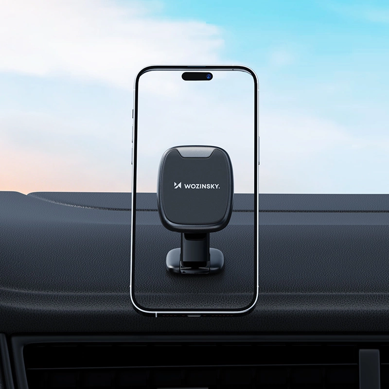 Wozinsky WUMTD magnetinis telefono laikiklis automobilio prietaisų skydeliui - juodas