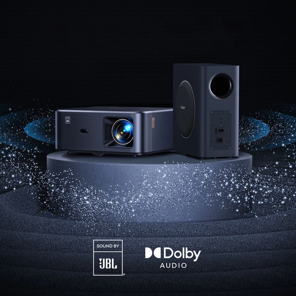 Yaber K2s Pro LCD FullHD 1080p Multimedia Projektorius su JBL kolonėlėmis and Subwoofer – juodos spalvos