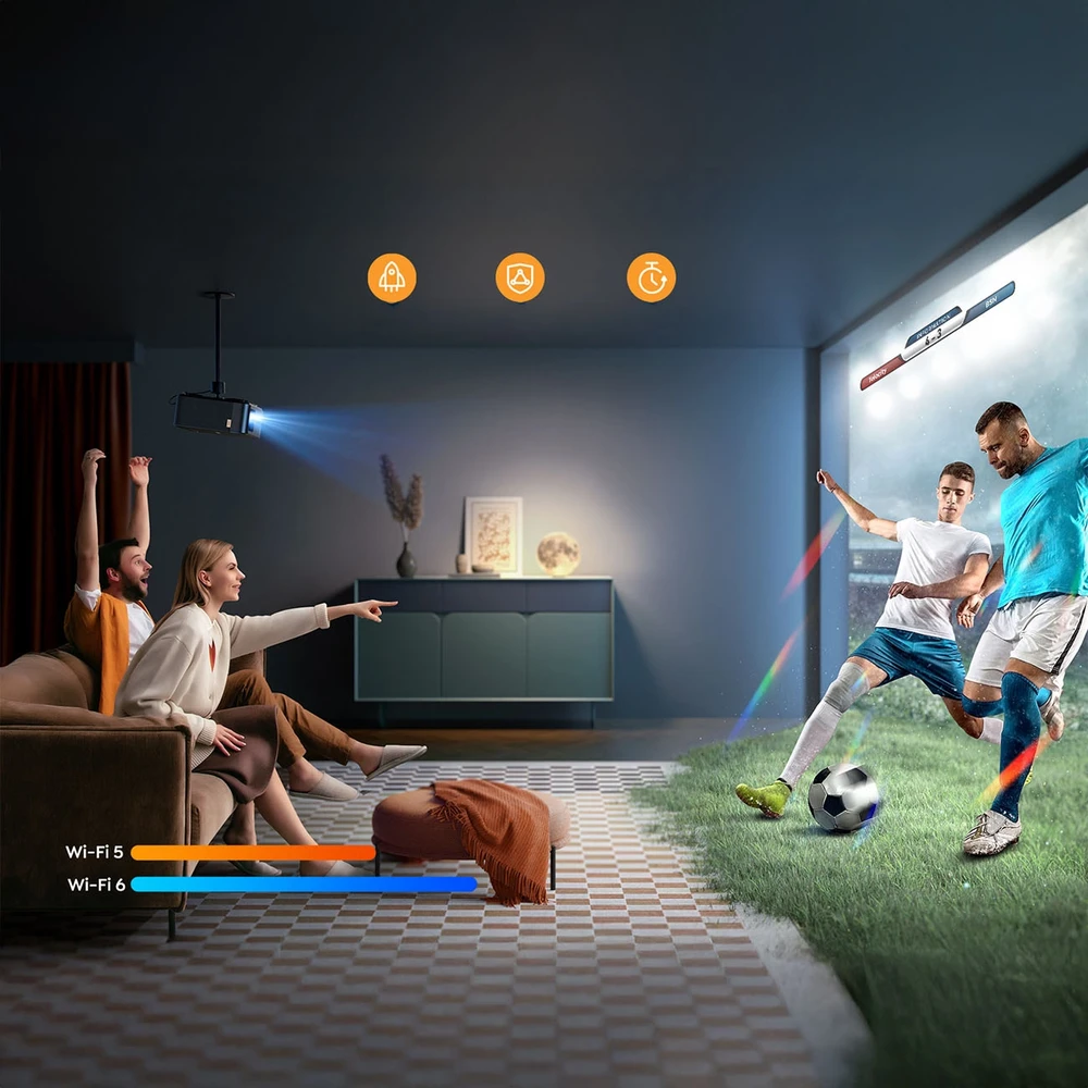 Yaber K2s Pro LCD FullHD 1080p Multimedia Projektorius su JBL kolonėlėmis and Subwoofer – juodos spalvos